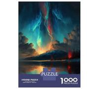 1000-piece Jigsaw Puzzles Lightning from The Heavens Jigsaws for Adults Brain Teaser Game Improve Memory Unique Gifts for Birthday And Christmas 38x26cm/1000pcs