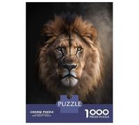 1000-piece Jigsaw Puzzles Lion Dark Mist Portrait Adult Jigsaw Puzzle Hands-on Game Difficult Challenge Parent-child Interaction 70x50cm/1000pcs