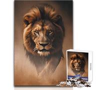 1000-piece Jigsaw Puzzles Lion Hunting Predator Toy Intellectual Game Learning Educational Gift For Birthdays Size 50x75cm