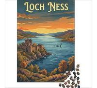 1000-piece jigsaw puzzles Loch Ness | Precision cutting Educational Family Game Wishlist with Santa Claus 38x52cm