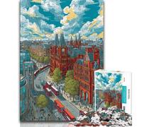 1000 Piece Jigsaw Puzzles London And Paris Cityscapes Teenager Jigsaw,Challenging Game Gifts for Is Ideal As A Gift for The Whole Family (size 75x50cm)