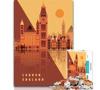 1000 Piece Jigsaw Puzzles London,Stress Reliever Difficult Challenge Every Piece Is Unique - Challenging Family Fun Game (38x26cm)