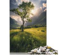 1000 Piece Jigsaw Puzzles Lone Tree at Dawn Wooden Puzzles Educational Toys 1000pcs (75x50cm)