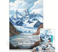 1000 Piece Jigsaw Puzzles Los Glaciares National Park Impossible Game Precision Cutting with Fully Interlocking Randomly Shaped Pieces 38x52cm