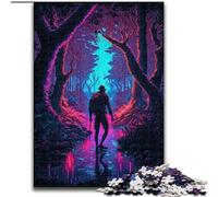 1000 Piece Jigsaw Puzzles Lost in Neon Woods, Help The Brain Exercise Addictive Toys to Cultivate Patience Perfect Decoration (Size 26x38cm)