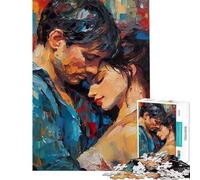 1000-piece Jigsaw Puzzles Loving Couple Watercolor Fun Activities at Home Difficult Challenge Anti-Stress Toys for And from 14 Years And over (50x75cm)