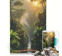 1000 Piece Jigsaw Puzzles Lush Jungle River Crossing Brain Teaser Game Difficult And Challenge Birthday Present Gifts 38x52cm