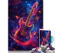 1000 Piece Jigsaw Puzzles Magic Guitar Teenager Jigsaw,Brain Intelligence Challenge Addictive Toys for Home Decoration (size 38x26cm)