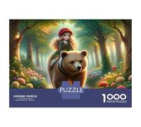 1000-piece Jigsaw Puzzles Magical Forest Adventure with Bear Adult Jigsaw Hands-on Game A Work of Art Unique Gifts for Birthday And Christmas 38x26cm/1000pcs