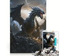 1000 Piece Jigsaw Puzzles Majestic Dragon on Stone Steps Hands-on Game Birthday Present Unique Gifts for Birthday And Christmas 38x52cm