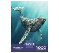 1000-piece Jigsaw Puzzles Majestic Humpback Whale Jigsaws for Adults Brain Teaser Game Improve Memory Unique Gifts for Birthday And Christmas 38x26cm/1000pcs