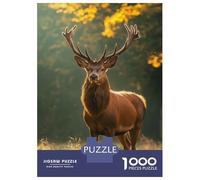 1000-piece Jigsaw Puzzles Majestic Red Deer Stag Adult Jigsaw Puzzle Hands-on Game Difficult Challenge Parent-child Interaction 70x50cm/1000pcs
