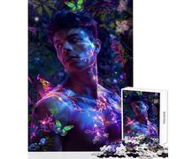 1000 Piece Jigsaw Puzzles Man in Neon Light Home Decoration Toys Great Gift for Games Educational Game Enhance Love between Couples size 38x52cm