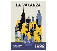 1000 Piece Jigsaw Puzzles- Manhattan Retro Poster Teenager Puzzles Brain Teaser Game Stress Reliever Deal As Gifts for The Whole Family 52x38cm/1000pcs