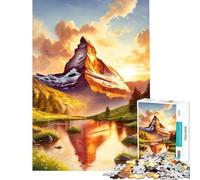 1000 Piece Jigsaw Puzzles Matterhorn Dusk Splendor Addictive Toys to Cultivate Patience Practical Game For Family Fun Gifts Birthday (Size 38x26cm)