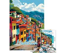 1000 Piece Jigsaw Puzzles- Medellin Cityscape for Birthday, Chrismas Enhance Memory Educational Games for 14+ Puzzle Game Offered (38x52cm)