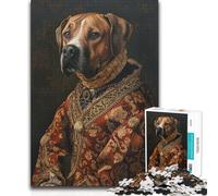 1000 Piece Jigsaw Puzzles Medieval Dog Portrait Wall Art Art Work Gift Suitable for People Aged 14 And Above 38x52cm