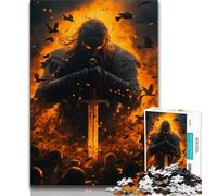 1000 Piece Jigsaw Puzzles Medieval Knight Paintings,Decompressing Intellectual Educational Toy Educational Game for Birthday,Chrismas (38x26cm)