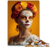 1000 Piece Jigsaw Puzzles Mexican Skull Girls Suitable for Ages 14 And Up Intellectual Toy Game Educational Game for Birthday And Christmas 26x38cm
