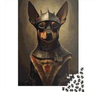 1000 Piece Jigsaw Puzzles Miniature Pinscher Viking for Adults Wooden Puzzles Educational Toys 1000pcs (75x50cm)