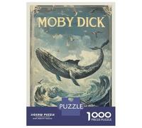 1000-piece Jigsaw Puzzles Moby Dick Book Cover Jigsaw Puzzle Anti-Stress Toys Wall Decoration Unique Gifts for Birthday And Christmas 70x50cm/1000pcs
