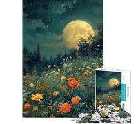 1000-piece Jigsaw Puzzles Moonlight Flowers Fun Activities at Home Difficult Challenge Anti-Stress Toys for And from 14 Years And over (38x26cm)