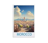 1000 Piece Jigsaw Puzzles，Morocco Posters Challenging Puzzles, Puzzle Game for The Whole for Women, Gifts for Men, 38x26CM