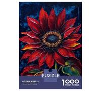 1000 Piece Jigsaw Puzzles- Moulin Rouge Sunflower Painting Jigsaw for Adults Brain Teaser Game Difficult Challenge Stress Reduction Gifts 52x38cm/1000pcs