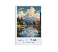 1000 Piece Jigsaw Puzzles，Mount Rainier National Park Posters for Adult Educational Game Challenge Toy 1000 Pieces Puzzle for Adults Kids 52x38cm