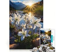 1000 Piece Jigsaw Puzzles Mountain Sunrise Wild Columbine Hands-on Game Birthday Present Unique Gifts for Birthday And Christmas 38x52cm