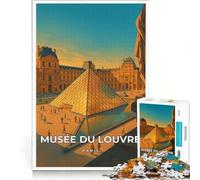 1000 Piece Jigsaw Puzzles Musée Du Louvre Paris, Toy Wall Decor, Interesting Stress Reduction, for Is Ideal As A Gift 38x26cm