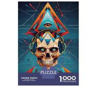 1000-piece Jigsaw Puzzles Music Skull Rad Minds Eye Adult Jigsaw Hands-on Game A Work of Art Unique Gifts for Birthday And Christmas 38x26cm/1000pcs