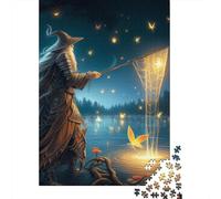1000 Piece Jigsaw Puzzles Mystic Fisherman Creative Square Wooden Jigsaw Puzzles for Adults 1000pcs (75x50cm)