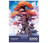 1000-piece Jigsaw Puzzles Mystical Big Tree Adult Jigsaw Puzzle Hands-on Game Difficult Challenge Parent-child Interaction 38x26cm/1000pcs