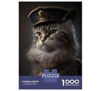1000 Piece Jigsaw Puzzles- Napoleon Dress Cat Teenager Puzzles Brain Teaser Game Stress Reliever Deal As Gifts for The Whole Family 52x38cm/1000pcs