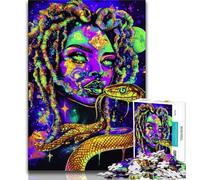 1000 Piece Jigsaw Puzzles Neon Anime Snake Girl Teenager Jigsaw,Challenging Game Gifts for Is Ideal As A Gift for The Whole Family (size 38x26cm)