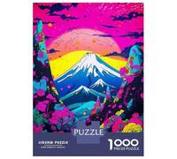 1000 Piece Jigsaw Puzzles- Neon Japanese Nature Art Jigsaw for Adults Brain Teaser Game Difficult Challenge Stress Reduction Gifts 38x26cm/1000pcs
