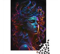 1000 Piece Jigsaw Puzzles Neon Medusa 1 for Adults Wooden Puzzles Educational Toys 1000pcs (75x50cm)
