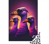 1000 Piece Jigsaw Puzzles Neon Nights Trio Creative Square Paper Jigsaw Puzzles for Adults 38x26cm/1000pcs