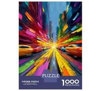 1000-piece Jigsaw Puzzles Neon Rush - City Lights in Motion Adult Jigsaw Hands-on Game A Work of Art Unique Gifts for Birthday And Christmas 38x26cm/1000pcs