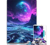 1000 Piece Jigsaw Puzzles Neon Winter Nature 1000 Pieces for Teenagers,Educational Games Home Decoration Birthday Present, Gifts, Wall Art 26x38cm