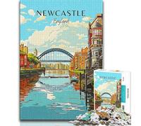 1000 Piece Jigsaw Puzzles Newcastle Travel,Stress Reliever Difficult Challenge Every Piece Is Unique - Challenging Family Fun Game (38x26cm)