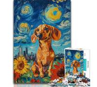 1000 Piece Jigsaw Puzzles Night Sky Dachshund Teenager Jigsaw,Challenging Game Gifts for Is Ideal As A Gift for The Whole Family (size 75x50cm)