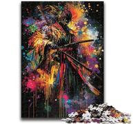1000 Piece Jigsaw Puzzles Ninja Samurai Oil Painting Help The Brain Exercise Addictive Toys to Cultivate Patience Perfect Decoration 50x75cm
