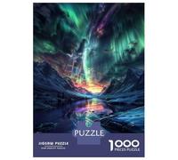 1000-piece Jigsaw Puzzles Nordic Aurora Borealis Adult Jigsaw Puzzle Hands-on Game Difficult Challenge Parent-child Interaction 52x38cm/1000pcs