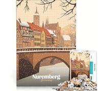 1000 Piece Jigsaw Puzzles Nuremberg Winter Scene Brain Teaser Game Difficult And Challenge Birthday Present Gifts 38x26cm