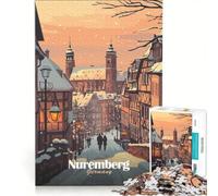 1000 Piece Jigsaw Puzzles Nuremberg Winter Scene Brain Teaser Game Difficult And Challenge Birthday Present Gifts 50x75cm