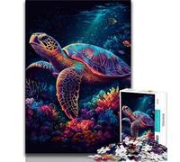 1000 Piece Jigsaw Puzzles Ocean Turtle 1000 Piece Jigsaw,Stress Reliever Staycation Kill Time Parent-child Interaction (size 38x26cm)