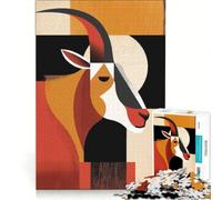 1000 Piece Jigsaw Puzzles Odd Goat Educational Toy Hand Speed Race with Fully Interlocking Randomly Shaped Pieces 38x26cm