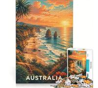 1000 Piece Jigsaw Puzzles Orange Sunset Over Australia, DIY Toys, Decompressing Intellectual, Unique Gifts for Birthday And Christmas 50x75cm